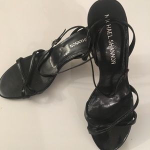 Michael Shannon Black Strappy 8 1/2 Narvel Heels